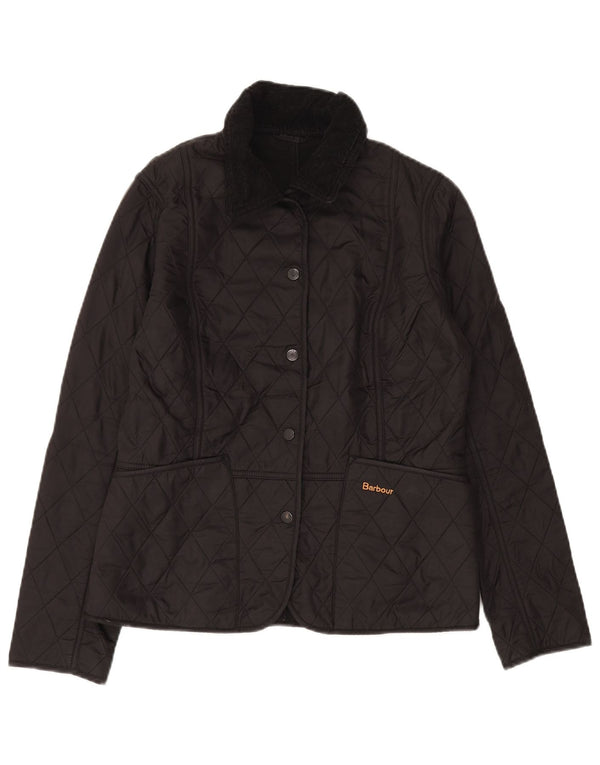 Barbour Chaqueta acolchada para mujer UK 10 Small Poliamida negra