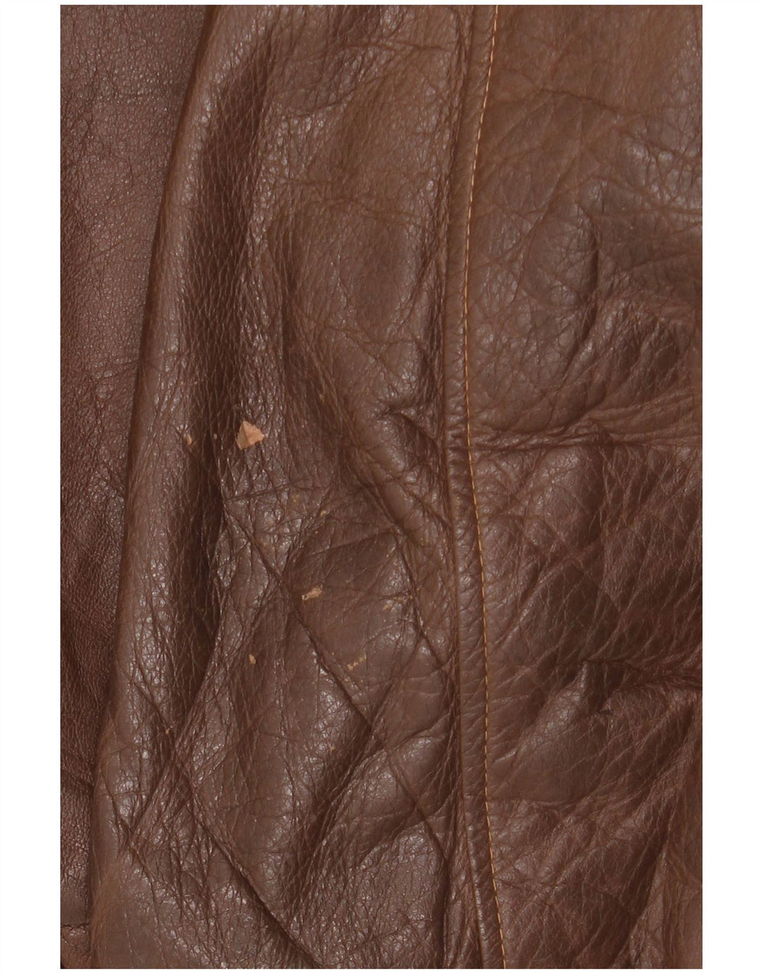 Vintage chaqueta de cuero para hombre Reino Unido 44 2XL cuero marrón