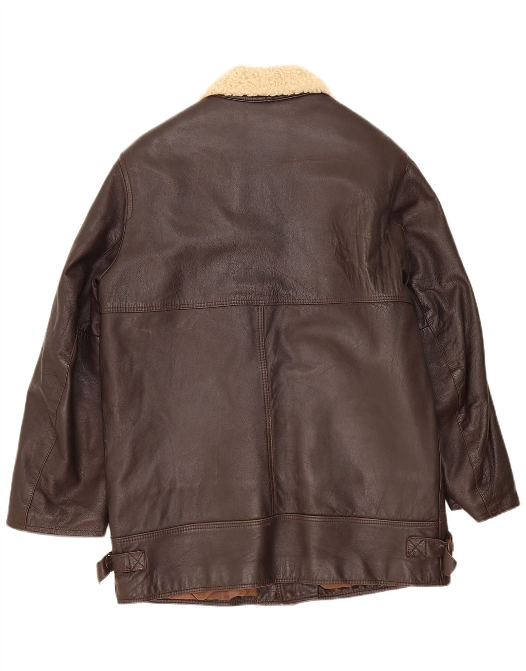 Ivy Oxford Chaqueta de cuero para hombre UK 36 Small Brown