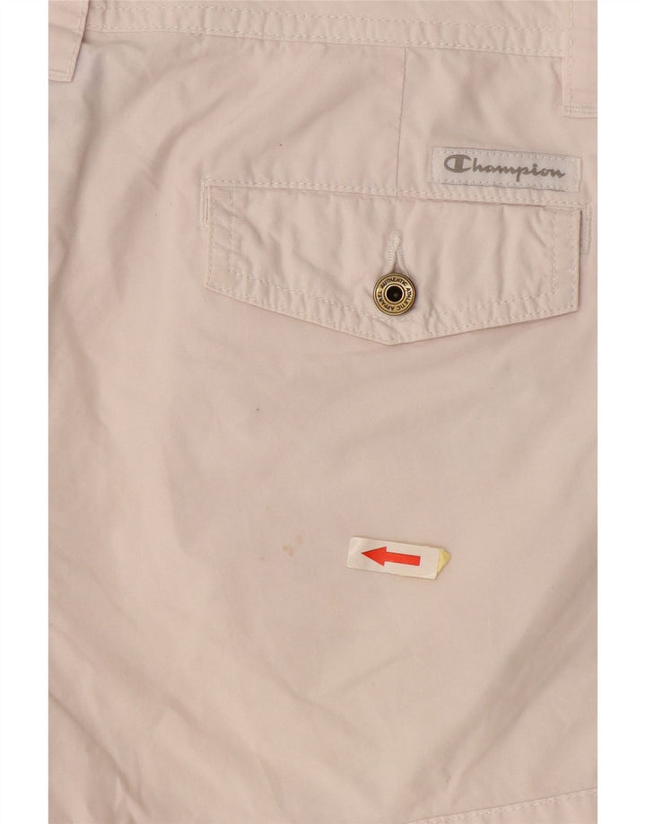 CHAMPION Pantalones cortos casuales para mujer medianos W30 de algodón blanco roto