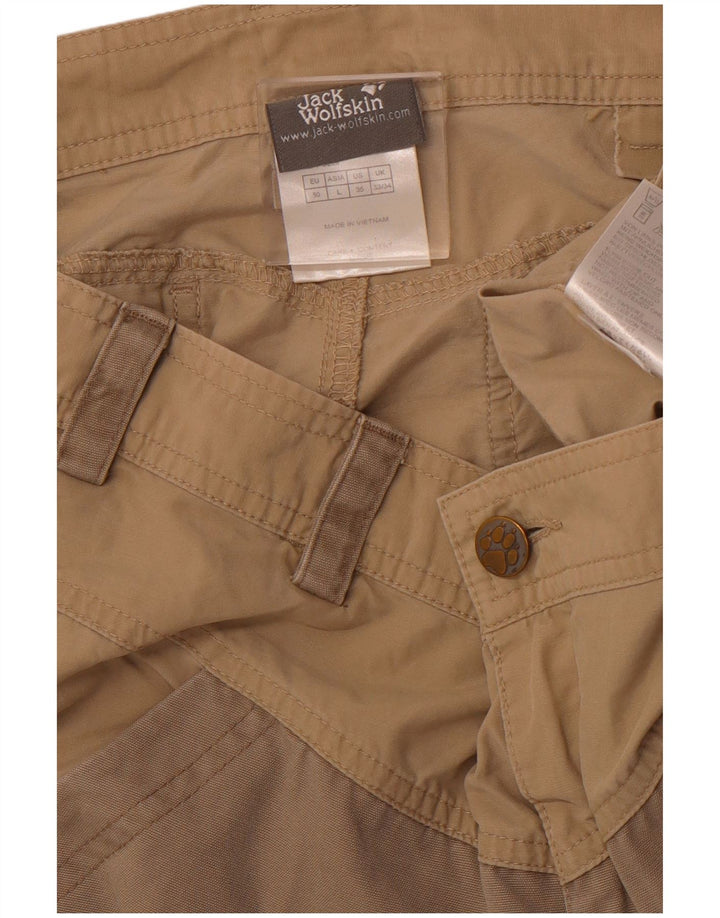 JACK WOLFSKIN Bermudas para hombre W34 Large Marrón Colorblock Algodón
