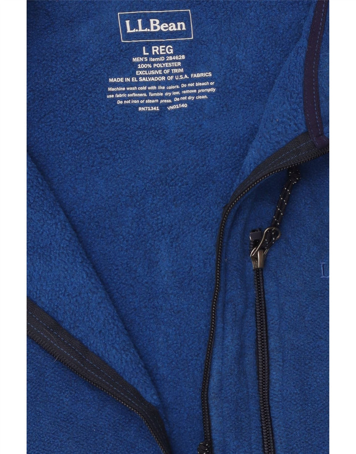 L.L.Bean Chaleco polar para hombre UK 40 Grande Poliéster azul