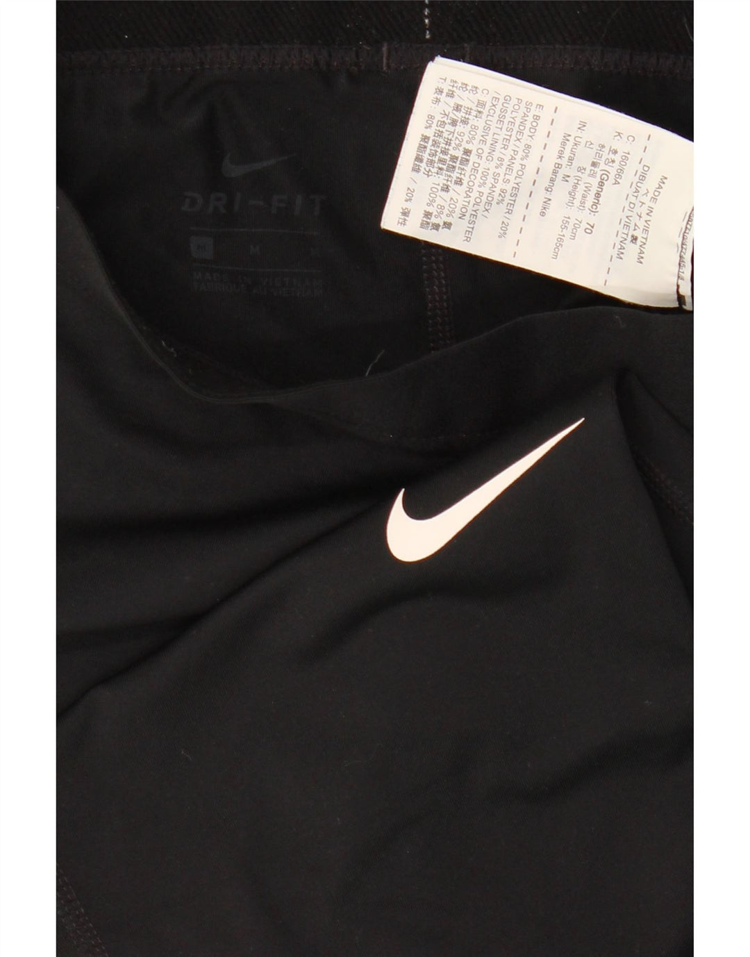 Nike Leggings gráficos Dri Fit para mujer UK 12 Mediano Negro Poliéster