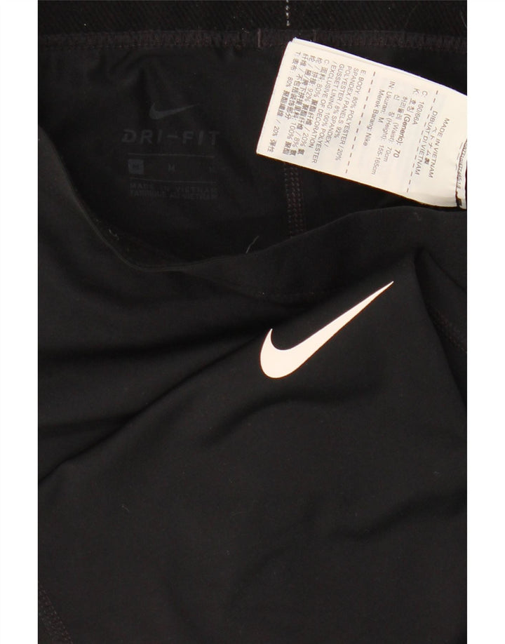 Nike Leggings gráficos Dri Fit para mujer UK 12 Mediano Negro Poliéster