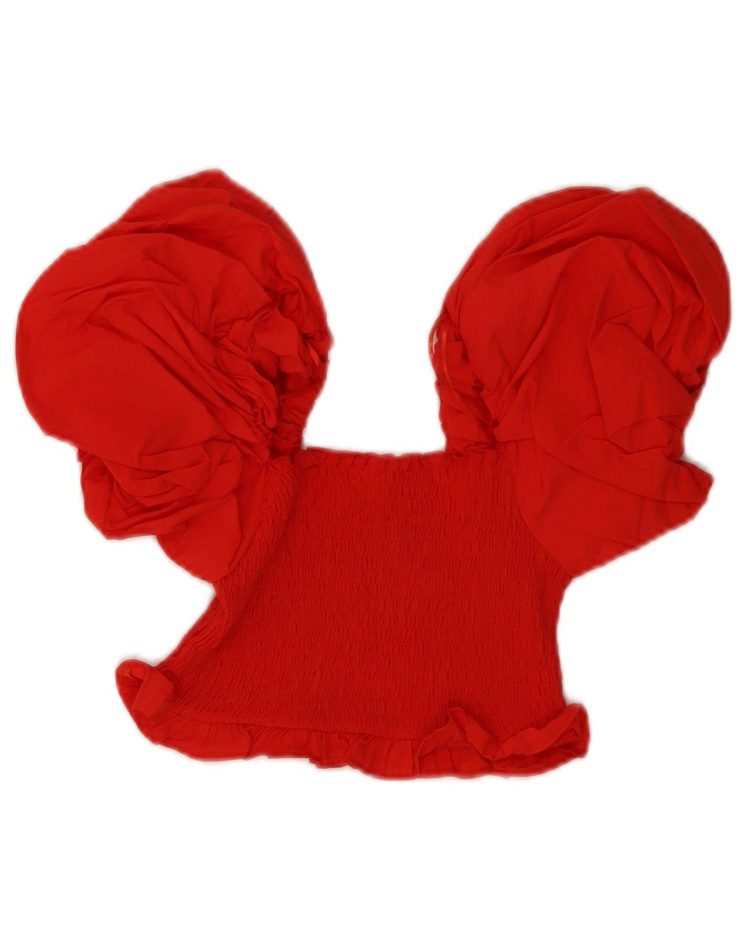 Zara Mujer Top Corto Con Hombros Descubiertos Reino Unido 8 Pequeño Rojo