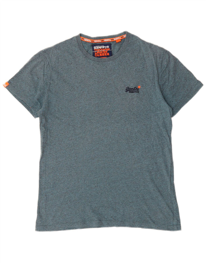 Superdry Camiseta para hombre Top Large Blue Moteado