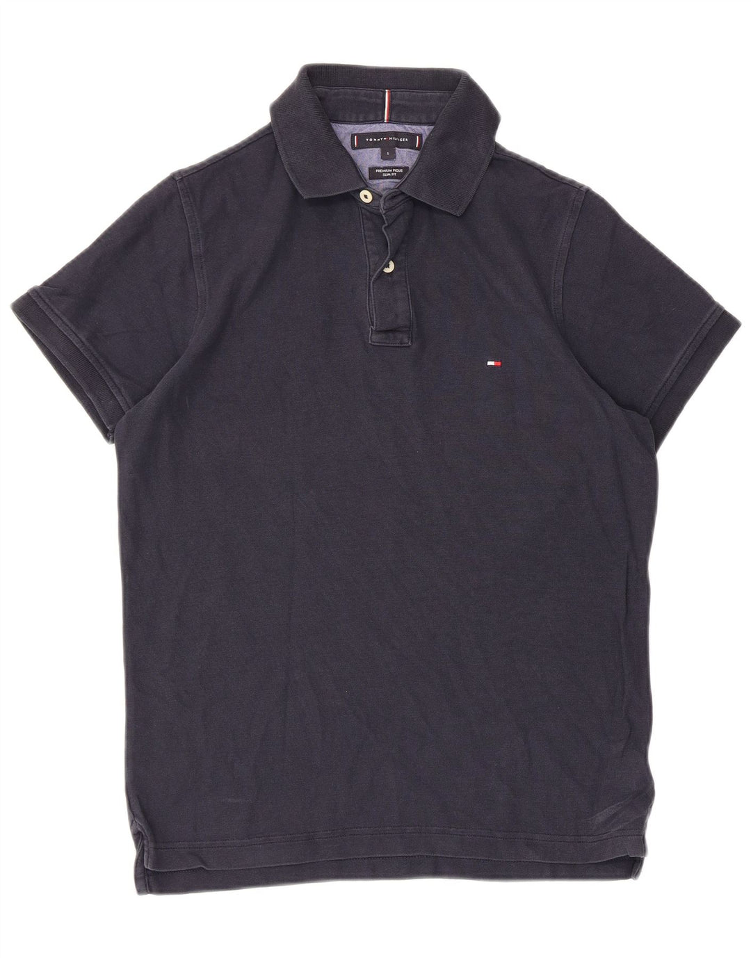 TOMMY HILFIGER Polo ajustado para hombre pequeño azul marino