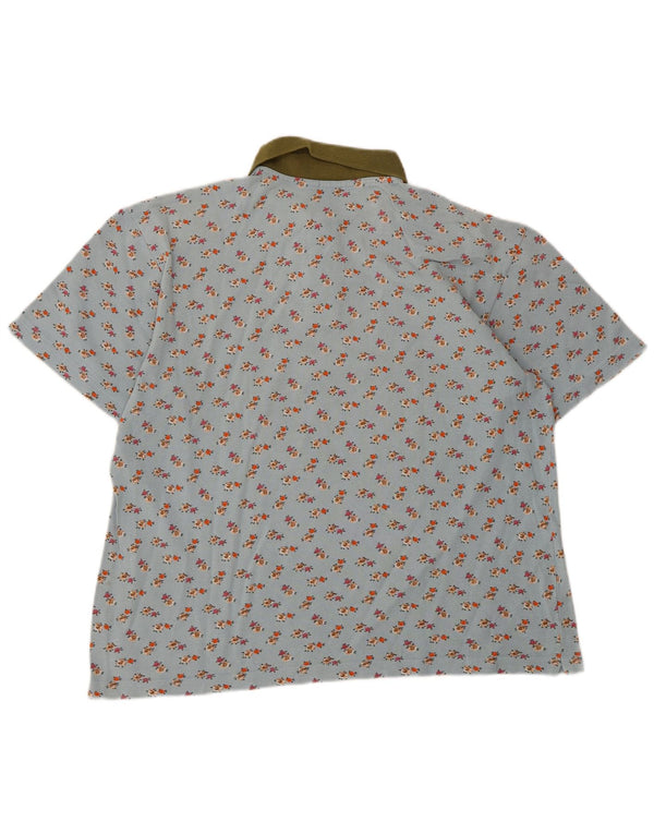 Henry Cottons Polo para mujer UK 46 Grande Azul Floral