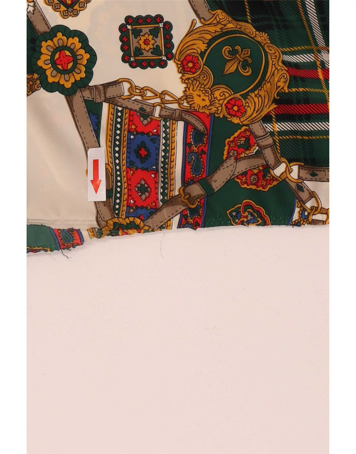 Vintage mujer pullover camisa blusa Reino Unido 16 grande multicolor floral
