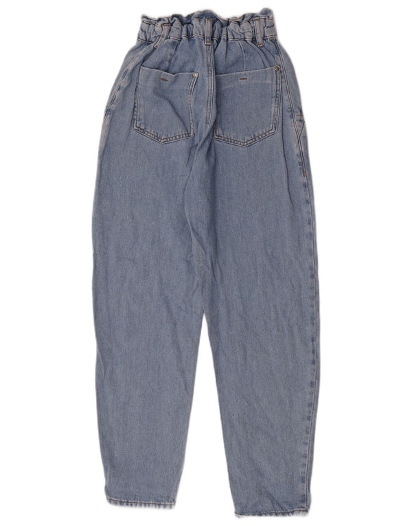 Zara Jeans Cónicos De Cintura Alta Para Mujer EU 32 2XS W22 L26 Algodón Azul