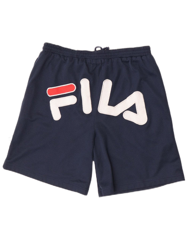 Fila Shorts deportivos gráficos para hombre XL W38 L6 Poliéster azul marino