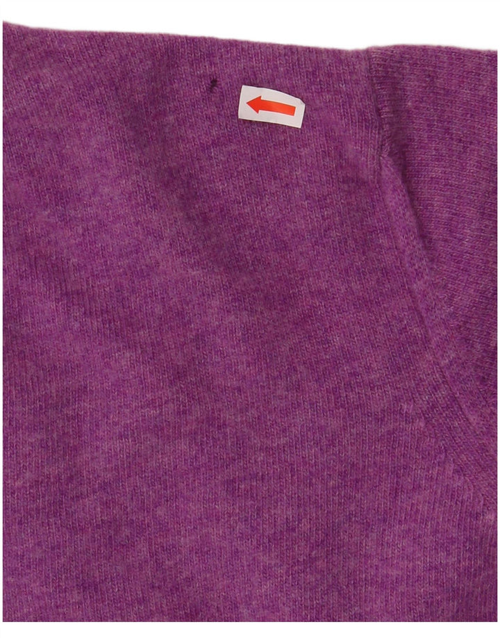 HARMONT & BLAINE Jersey con cuello en V para hombre pequeño de lana violeta