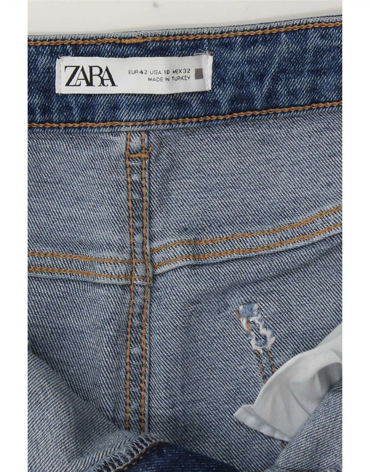 Zara Jeans Cortos Para Mujer EU 42 Large W32 L25 Azul