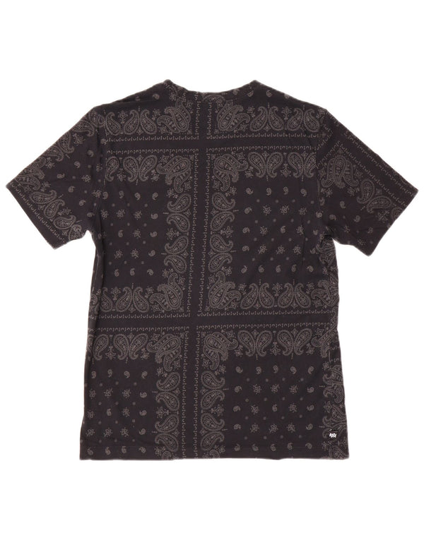 Nike Camiseta Dri Fit Graphic para Hombre Top pequeño de algodón Paisley Negro