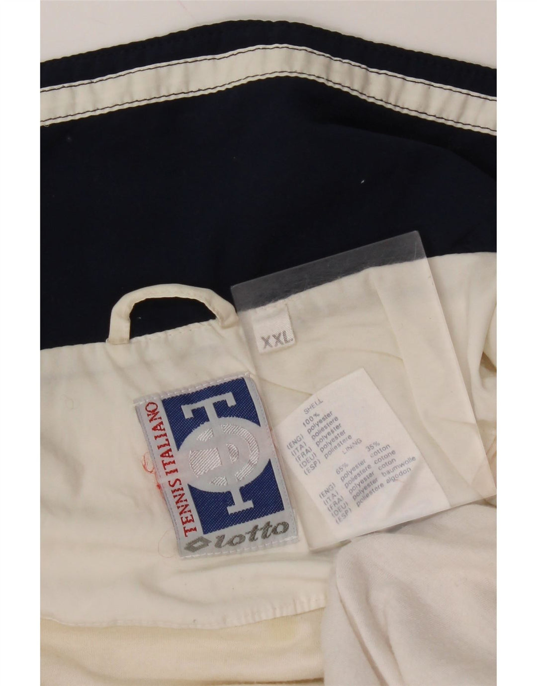 LOTTO Chaqueta superior de chándal para hombre 2XL Poliéster color block blanco