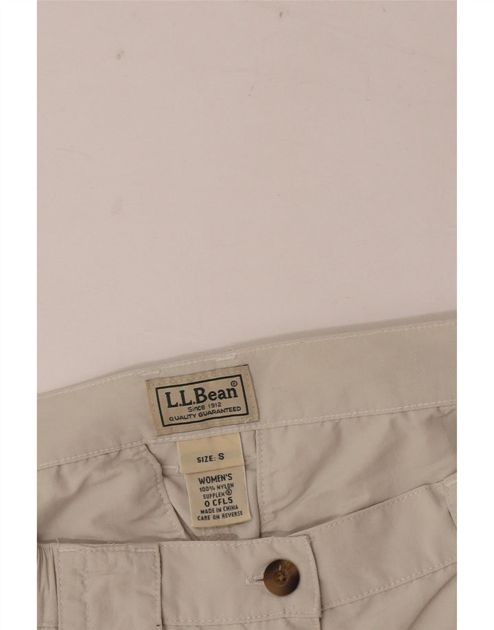 L.L.Bean Pantalones Cortos Cargo para Mujer Pequeños W26 Nylon Beige