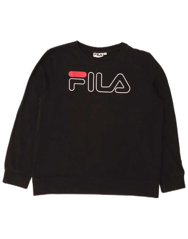Fila - Sudadera gráfica para mujer (talla 40), color negro
