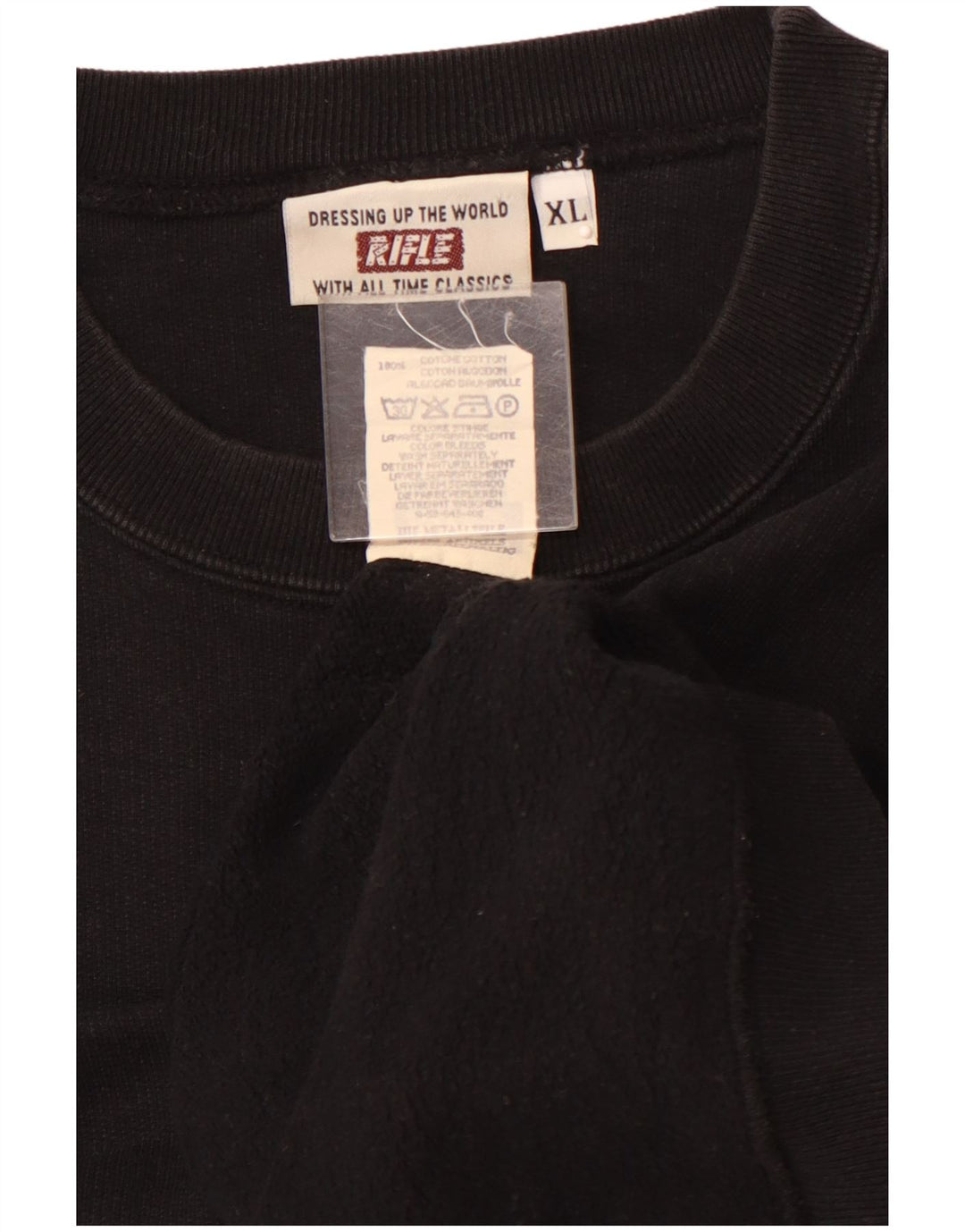 RIFLE Sudadera Hombre Jumper XL Algodón Negro