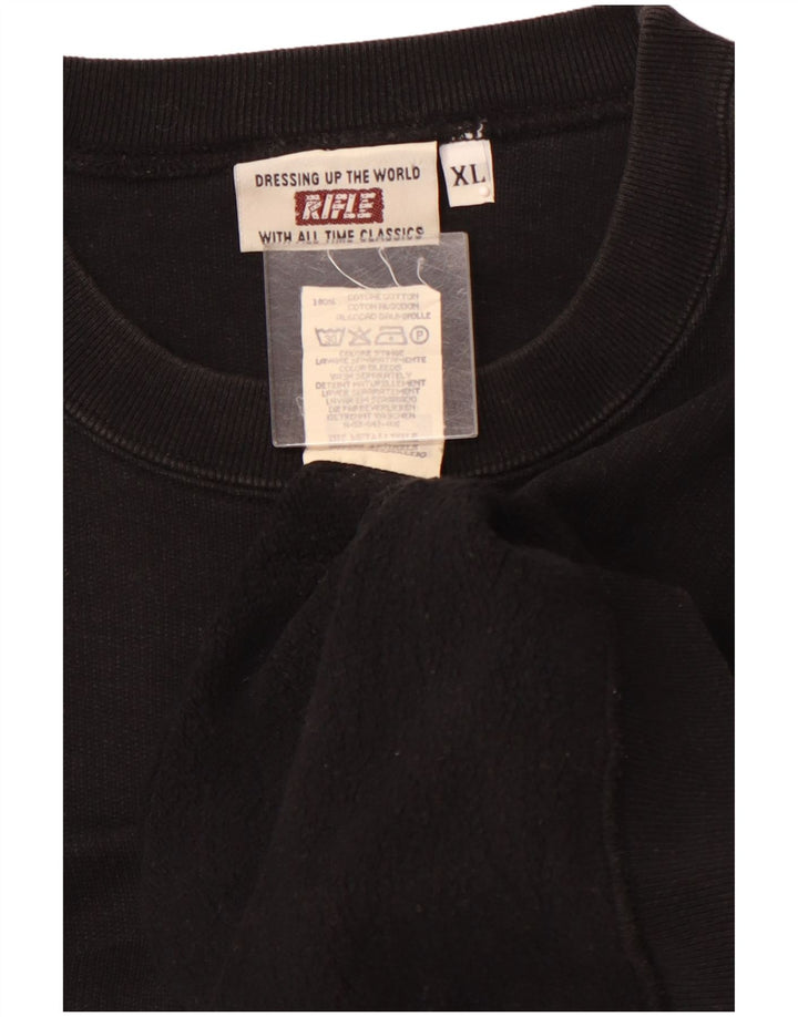 RIFLE Sudadera Hombre Jumper XL Algodón Negro