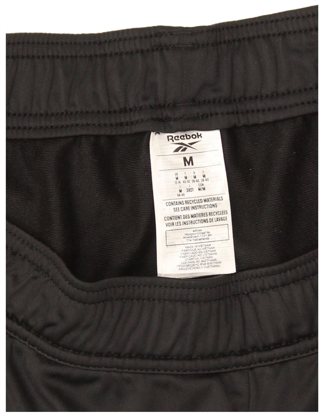Reebok Pantalones de Chándal para Mujer Joggers UK 12/14 Mediano Negro Poliéster