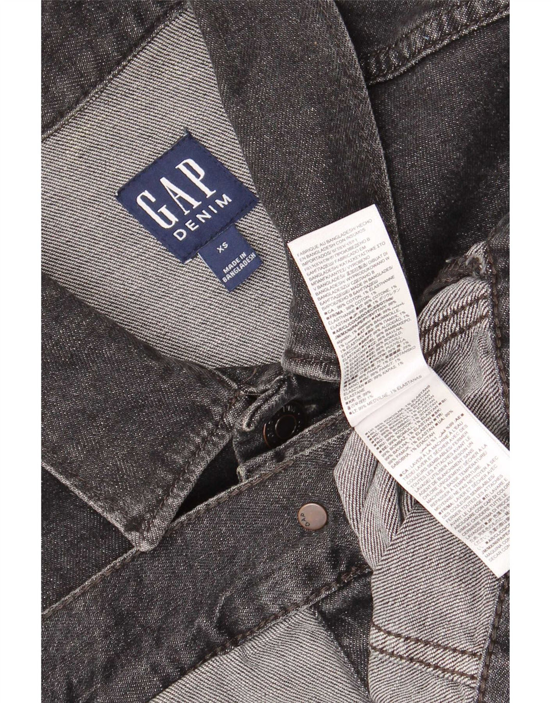 Gap Chaqueta vaquera para hombre UK 34 XS Algodón gris