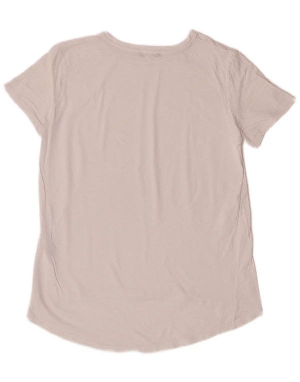 Zara Mujer Camiseta Top UK 10 Small Blanco Algodón