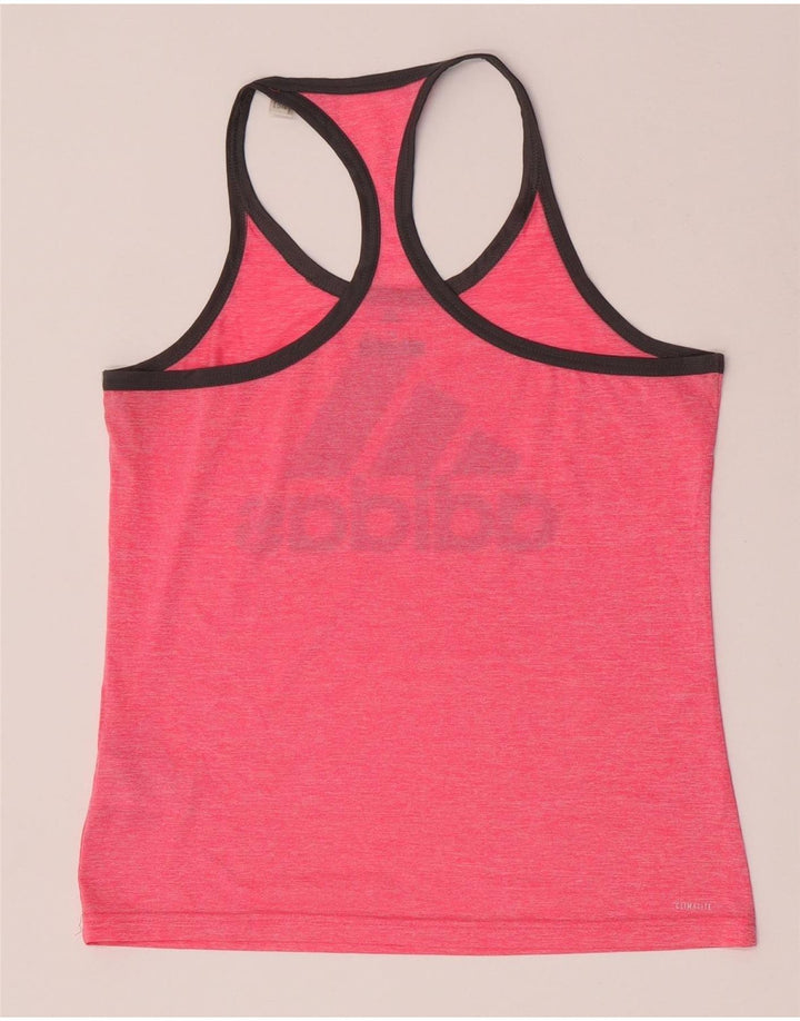 Adidas Mujer Climacool Graphic Chaleco Top Reino Unido 12/14 Medio Rosa Poliéster