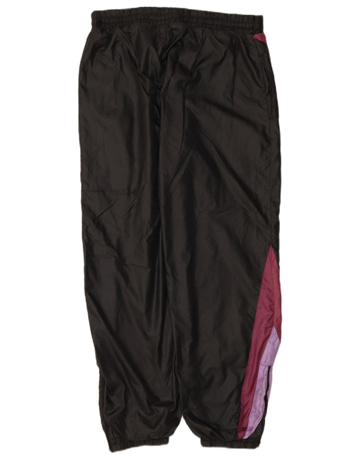 VINTAGE Pantalones de chándal para hombre Joggers Large Black Colourblock