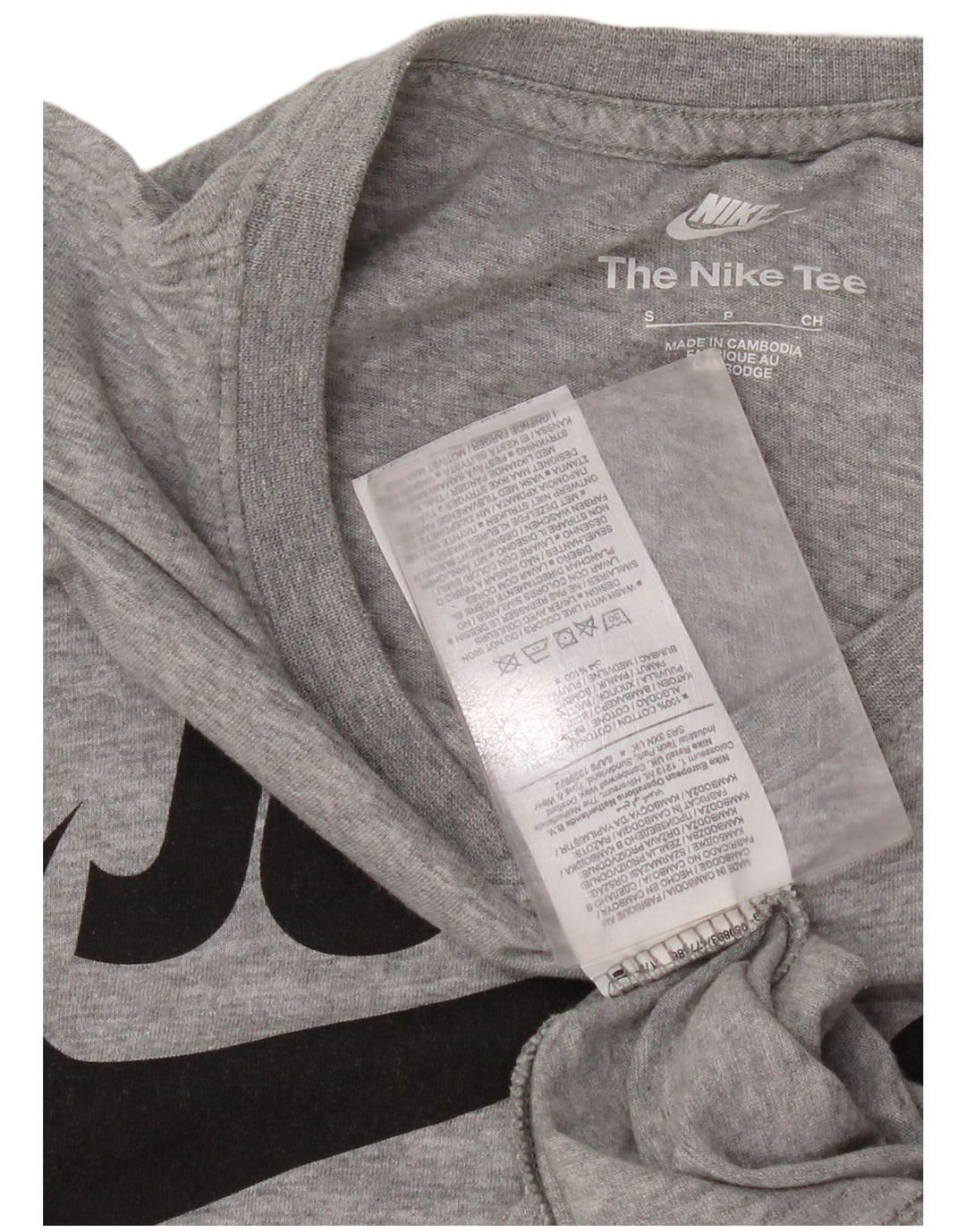 Nike Camiseta gráfica para hombre Top pequeño de algodón moteado gris