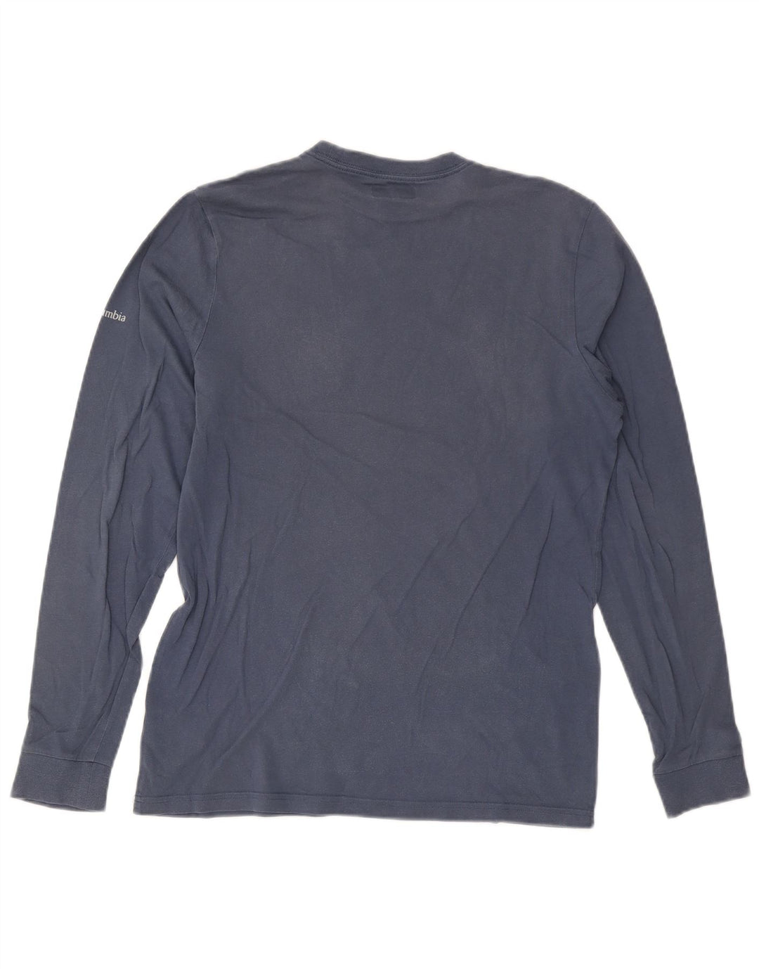 Columbia Top gráfico de manga larga de algodón azul medio para hombre