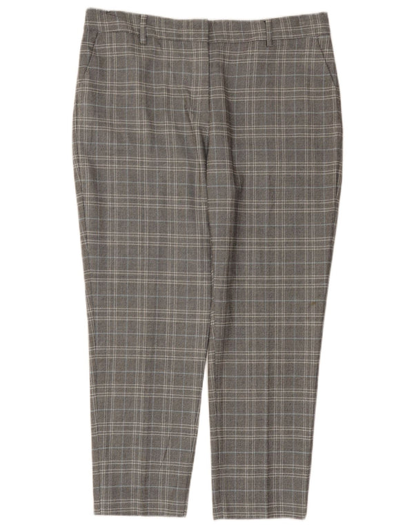 Marks & Spencer Pantalones cortos para mujer UK 40 Large W34 L25 Gray Check PVC