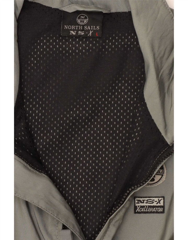 North Sails Chaqueta de chándal sin mangas para hombre, talla grande, color caqui