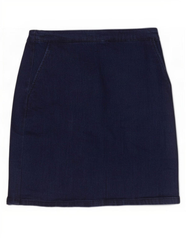 Falda vaquera para mujer Warehouse UK 10 Small W28 Algodón azul marino