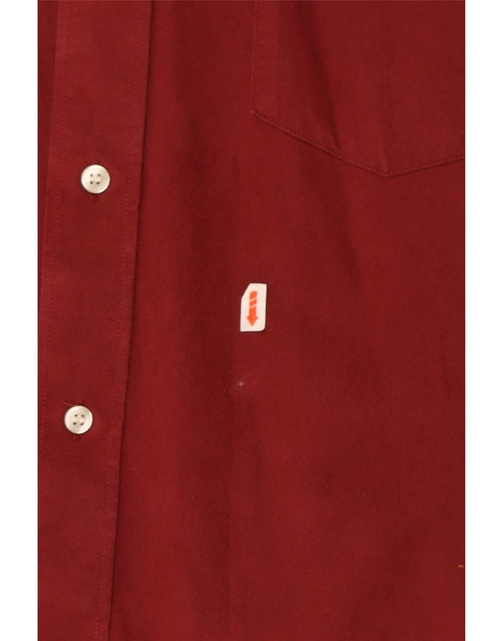 Fred Perry Camisa Manga Corta Hombre XL Granate Algodón