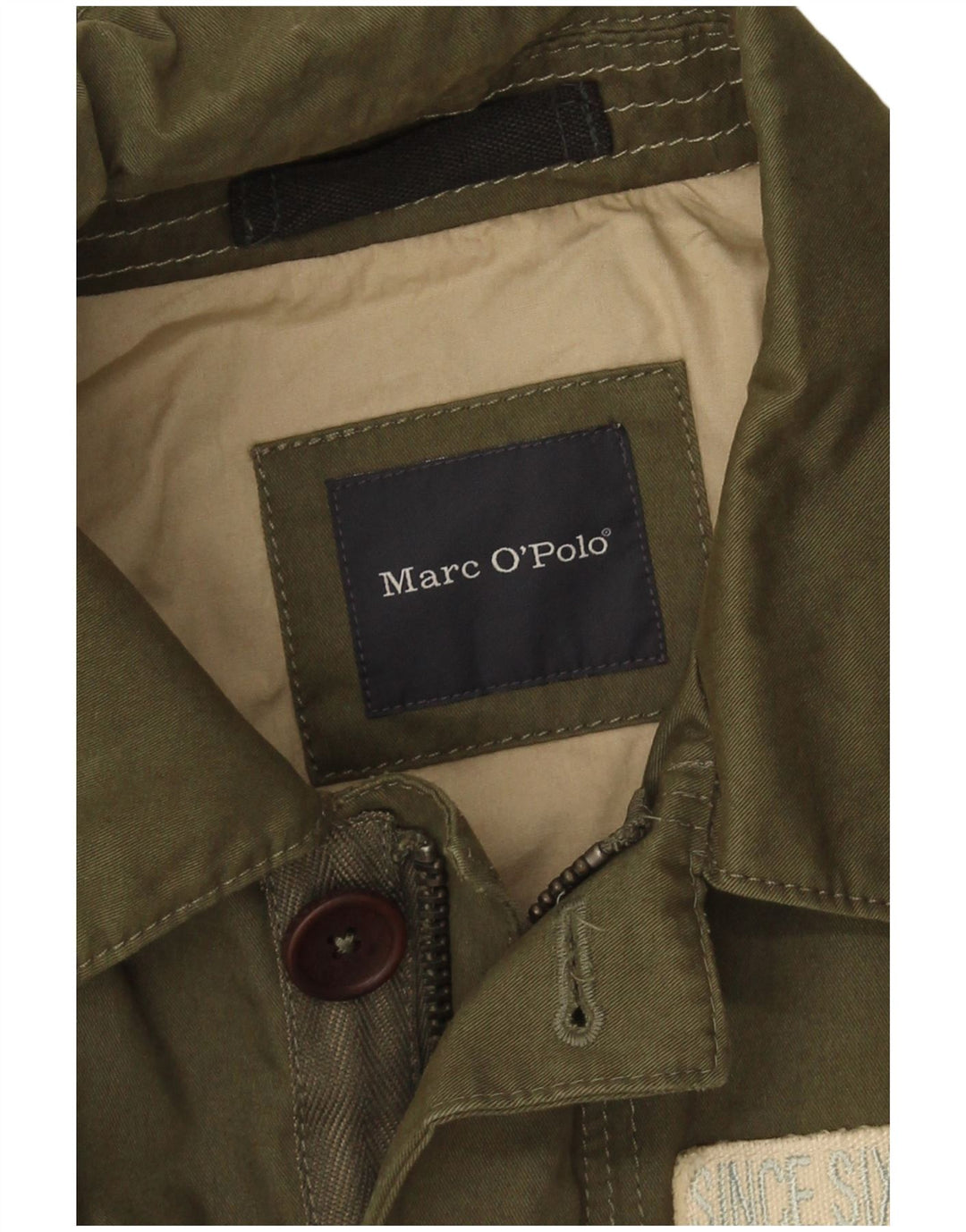 Marc O'Polo Chaqueta militar para hombre UK 36 Small Green Army