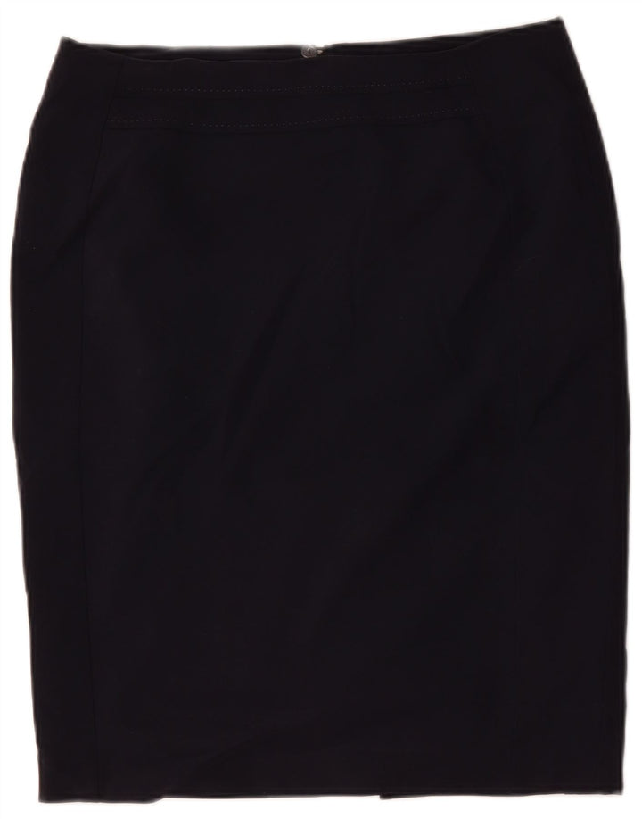 Marks & Spencer Falda lápiz para mujer Reino Unido 44 Grande W34 Poliéster azul marino