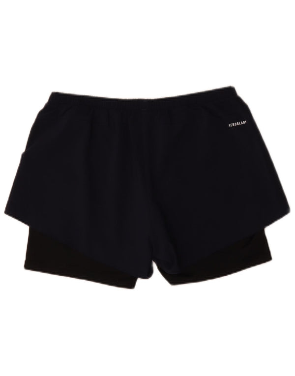 Pantalones cortos deportivos Adidas Aeroready para mujer Reino Unido 12/14 Medium Azul marino Colorblock