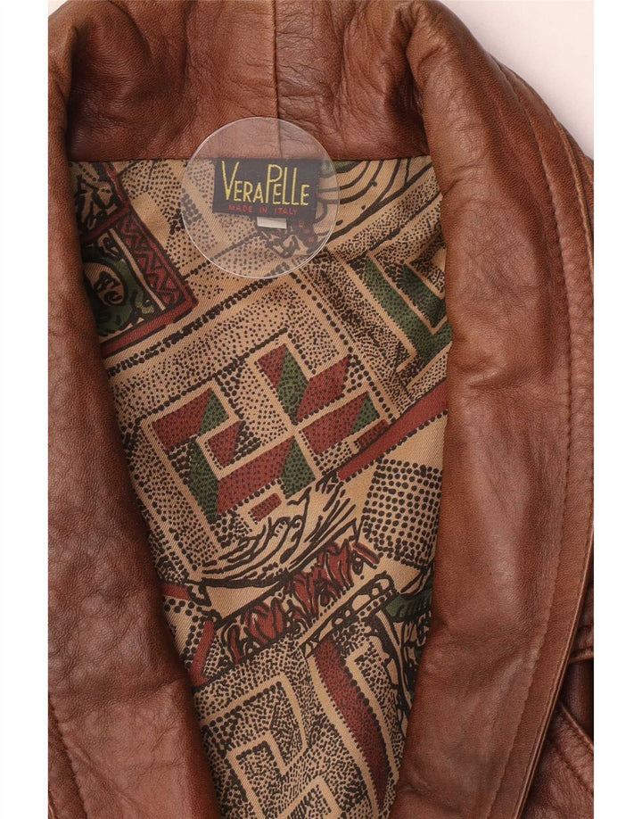 Vintage chaqueta de cuero para hombre Reino Unido 40 cuero marrón grande