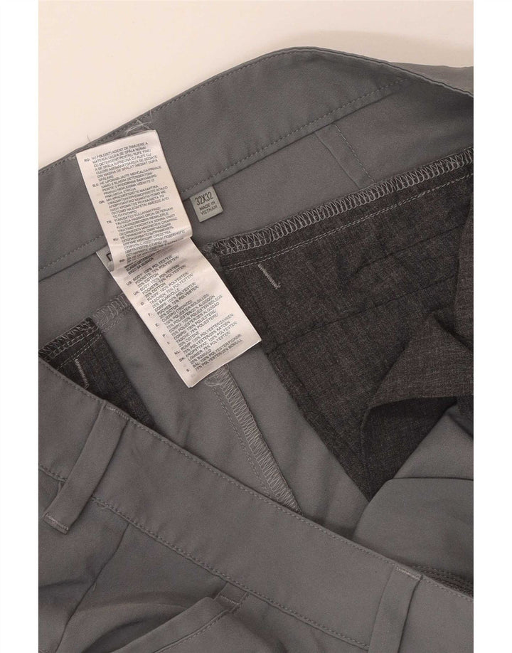 Adidas Pantalones Chinos Slim Para Hombre W32 L29 Poliéster Gris