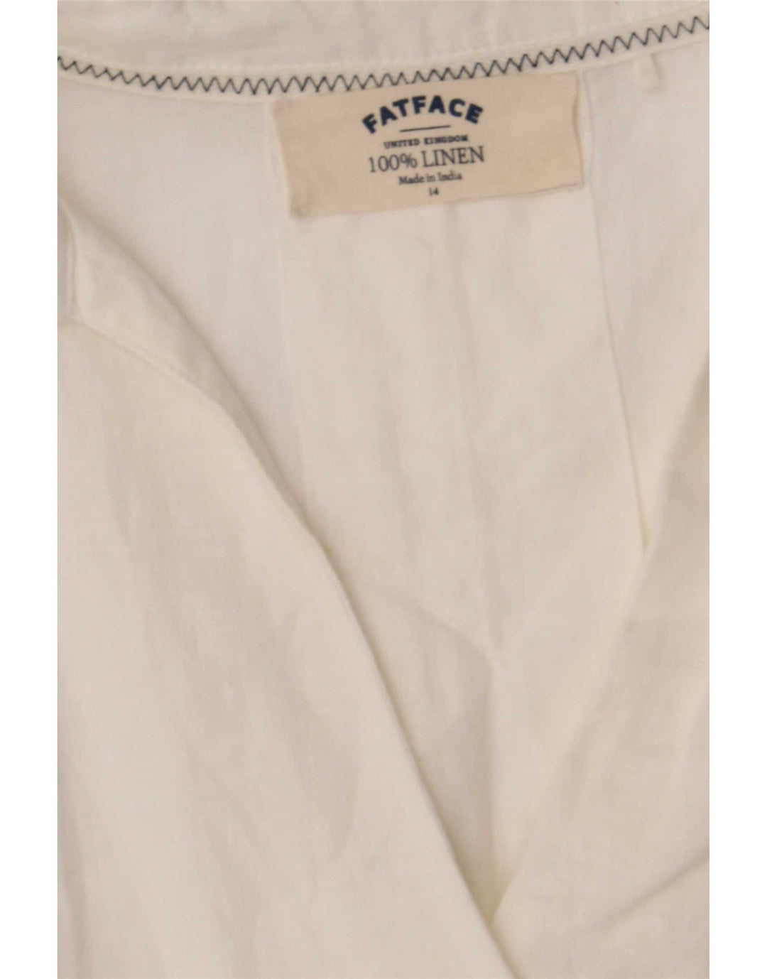 Camisa tipo pulóver holgada para mujer de Fat Face UK 40 Large White Linen