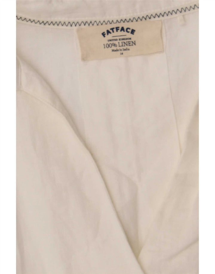 Camisa tipo pulóver holgada para mujer de Fat Face UK 40 Large White Linen