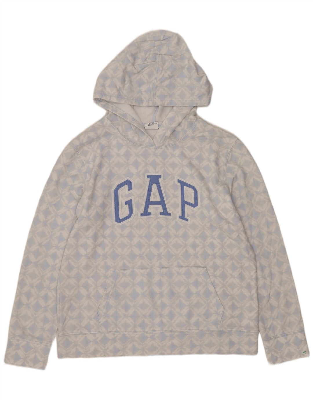 GAP Sudadera con capucha gráfica para mujer UK 44 Algodón geométrico gris medio