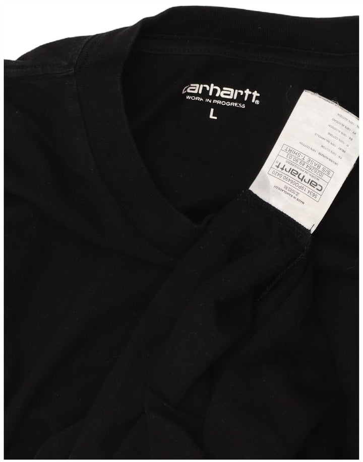 CARHARTT Mens T-Shirt Top Large Black Cotton Vintage Carhartt and Second-Hand Carhartt from Messina Hembry 