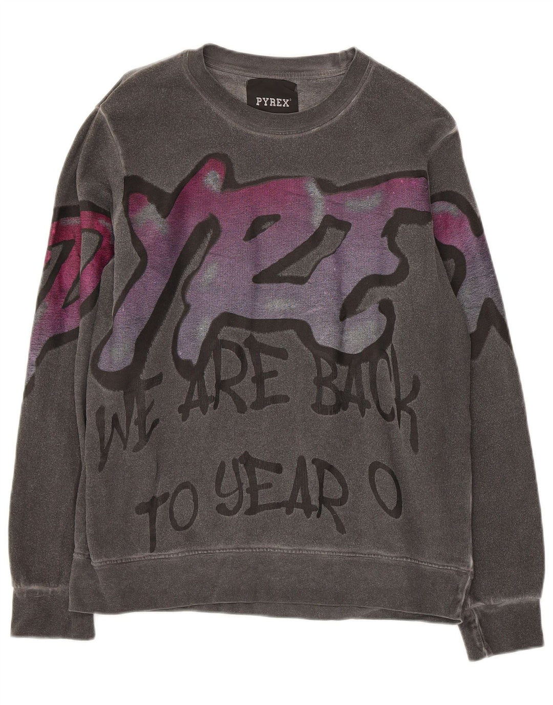 Pyrex - Sudadera gráfica para mujer, talla 10, algodón gris pequeño