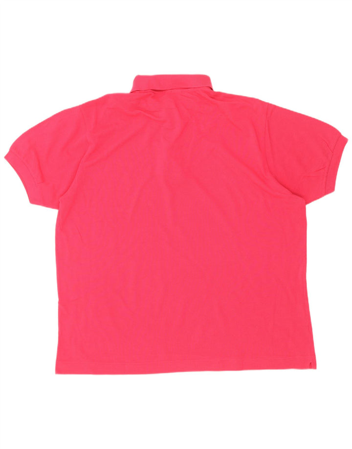 Polo Lacoste para hombre talla 7 2XL algodón rosa