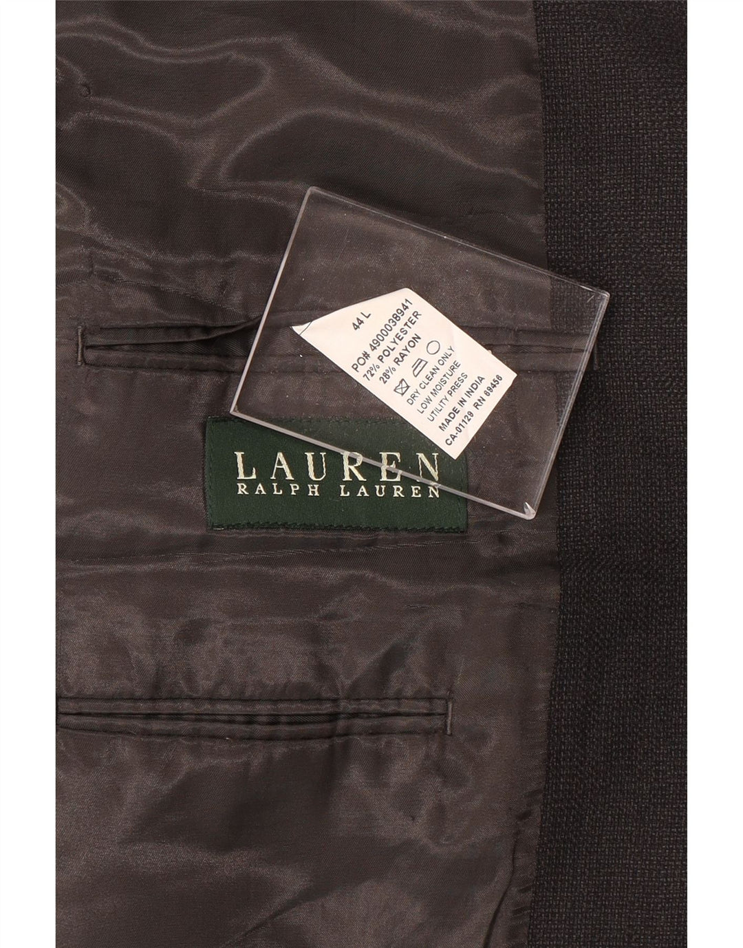Ralph Lauren - Chaqueta tipo blazer larga con 2 botones para hombre, talla 40, color gris