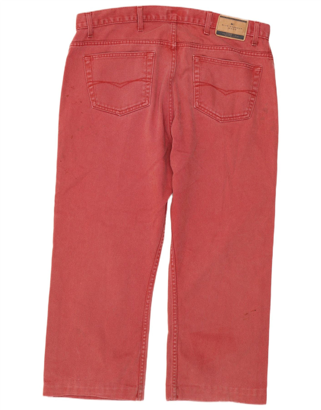 Marks & Spencer Vaqueros recortados azules Harbor para hombre W38 L24 Algodón rojo