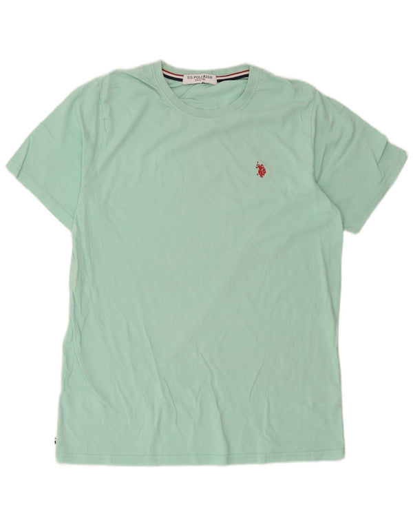 Asociación de Polo de EE. UU. Camiseta Hombre Top Medium Turquesa Algodón