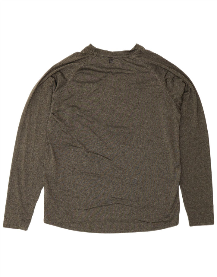 Top IsoCool de manga larga para hombre de Mountain Warehouse con motas en color caqui medio