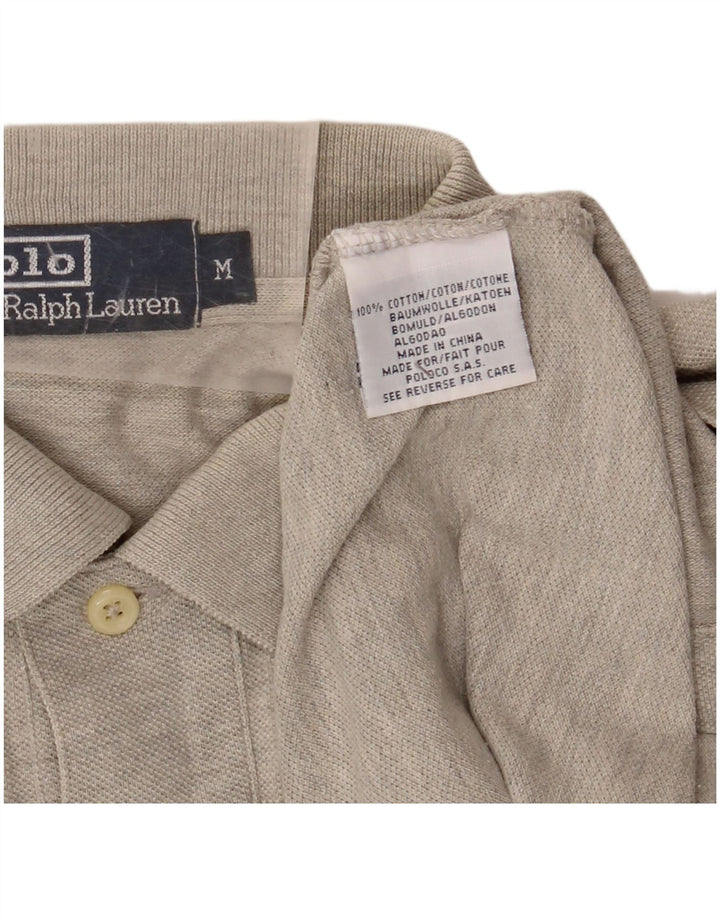 POLO RALPH LAUREN Polo holgado de manga larga para hombre de algodón gris medio